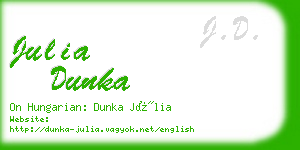 julia dunka business card